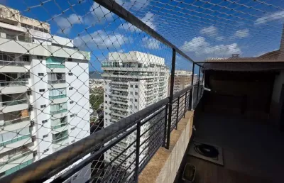 Cobertura no estrela do mar 167m²  3 quartos  barra da tijuca