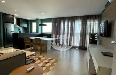 Apartamento com 1 dormitório, 54 m² - venda por r$ 610.000 ou aluguel por r$ 4.200,00/mês - bosque - campinas/sp