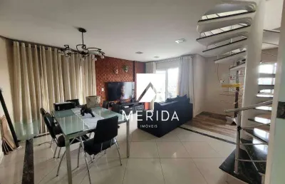 Cobertura com 4 dormitórios à venda, 150 m² por r$ 1.090.000,00 - jardim - santo andré/sp