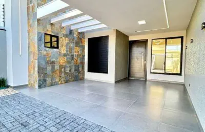 Casa nova à venda no eco valley em maringá com 3 quartos, suíte e área gourmet