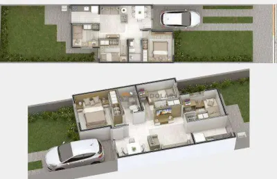 Casa com 3 dormitórios à venda, 52 m² por r$ 365.000,00 - costeira - araucária/pr