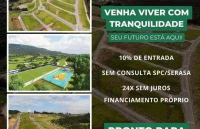 Últimos lotes, a partir de 250m² em extrema| já pode construir | facilitado |lazer e lagos
