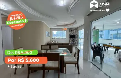 Aluguel anual: apartamento 3 quartos, sendo 1 suíte, sacada com churrasqueira, 165m² – meia praia, itapema