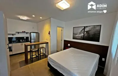 Aluguel anual: studio com 1 dormitório, mobiliado localizado na praia brava em itajaí/sc