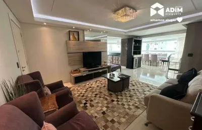 Aluguel anual: apartamento de 3 suítes com sacada integrada na barra norte em balneário camboriú