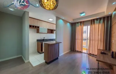 Aluguel - residencial trentino - apartamento aconchegante com lazer completo em jundiaí | 2 quartos e 1 vaga