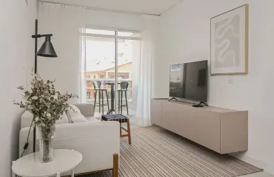 Apartamento de 1 quarto 100% mobilado ao lado da praia