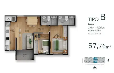 Apartamento com 2 quartos à venda no Centro, Canoas 