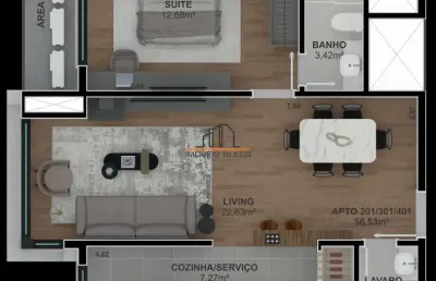 Apartamento com 2 quartos à venda no Centro, Gramado 