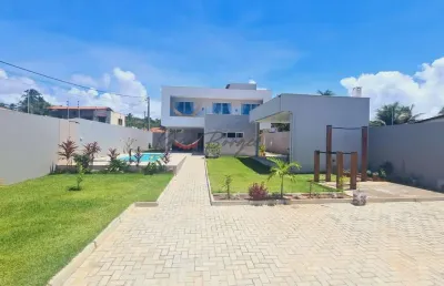 Casa de praia tabatinga: 185m², 3 suítes, piscina e jardim