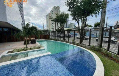 Apartamento com 1 dormitório para alugar, 36 m² por r$ 4.300,02/mês - pina - recife/pe