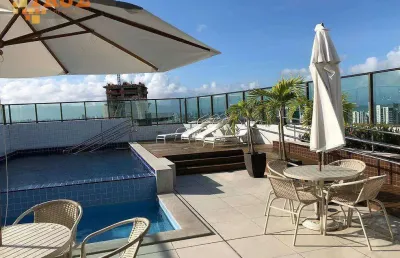 Flat com 2 dormitórios para alugar, 53 m² por r$ 4.502,00/mês - boa viagem - recife/pe
