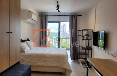 Alugo houx pinheiros apto 27 m², 1 dorm, ar condicionado, mobiliado