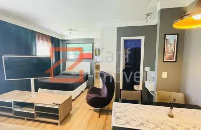 Alugo lindo studio 38,apto 38 m²,mobiliado,1 dormitório,1 vaga, 1 deposito