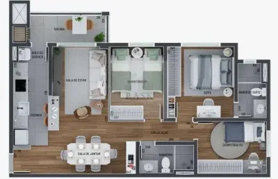 Apartamento à venda no bairro: bairro tingui, 3 quartos com suíte