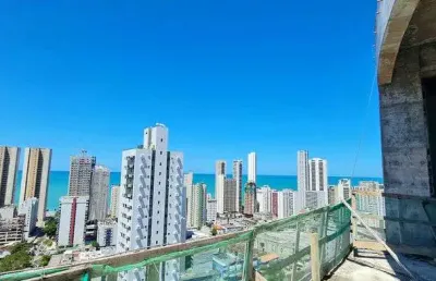 Apto. studio 31 m², em fase de acabamento, vista para o mar, área de lazer o office completas