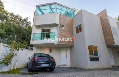 Green life - sobrado 3 quartos, 1 suíte, 2 vagas, terraço com jacuzzi em condomínio fechado em santa felicidade - 5min do parque barigui