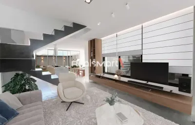 Casa com 197m² + 45m² de jardim, 3 suítes, 2 vagas à venda no bairro ecoville.