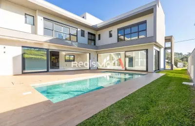 Condomínio campos do jordão - casa de luxo em condomínio – 5 suítes e piscina | santa felicidade