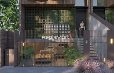Casa de alto padrão, 298m2 privativos + jardim, 3 suítes, churrasqueira a carvão, 3 vagas no ecoville