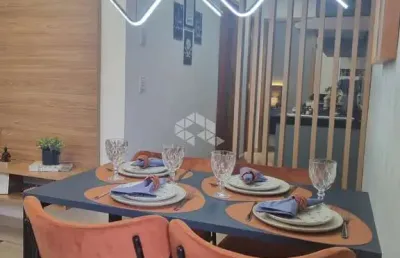 Apartamento à venda, 45,49m² de área útil,  2 dormitórios, banheiro social, sala integrada à cozinha, varanda gourmet.