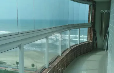 Apartamento frente mar em mongaguá - 80m², 2 dormitórios (1 suíte), andar alto e lazer completo