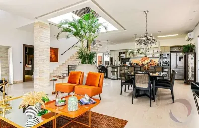 Casa em condomínio fechado com 5 quartos à venda na rodovia haroldo soares glavan, 4690, cacupé, florianópolis, 556 m2 por r$ 9.500.000