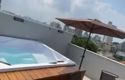 Cobertura com 2 quartos à venda na rua odilon braga, 164, vila scarpelli, santo andré, 80 m2 por r$ 500.000