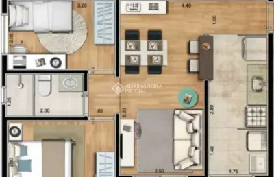 Apartamento com 2 quartos à venda na rua alemanha, 21, parque das nações, paraguaçu paulista, 50 m2 por r$ 456.000
