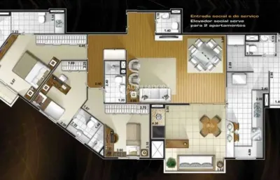Apartamento com 3 quartos à venda na avenida redenção, 423, jardim do mar, são bernardo do campo, 132 m2 por r$ 1.209.000