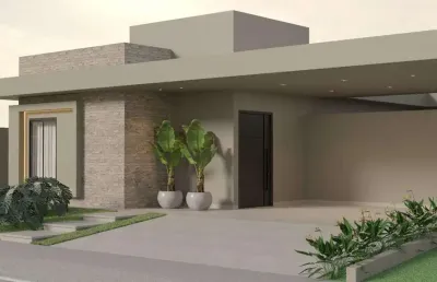 Casa térrea à venda na planta no condomínio la paloma em três lagoas/ms