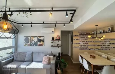 Apartamento mobiliado com 2 dormitórios 1 suíte e 1 vaga no cristo redentor