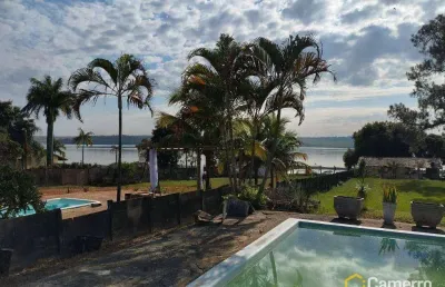 Chácara de fundo para represa à venda, 5426 m² por r$ 1.300.000 - monte carlo - americana/sp