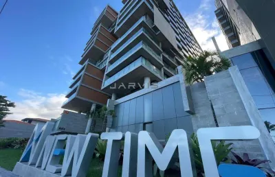 Studio de alto padrão mobiliado na praia de pajuçara - edf new time r$ 850 mil