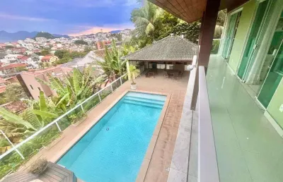 Casa à venda em rio de janeiro, jacarepaguá, com 4 suítes, com 650 m², eldorado