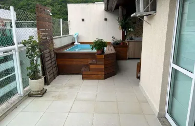 Cobertura à venda em rio de janeiro, freguesia de jacarepaguá, com 3 quartos, com 181 m²
