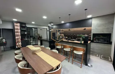 Casa à venda em paulínia, parque brasil 500, com 4 suítes, com 266.1 m², residencial villa lobos