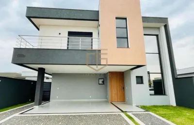 Casa à venda em paulínia, parque brasil 500, com 3 suítes, com 265 m², condomínio royal garden
