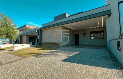 Casa à venda em paulínia, parque brasil 500, com 3 suítes, com 212.86 m², santorini residencial club