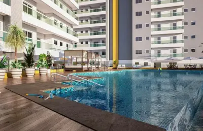 Apartamento de alto padrão a venda na praia grande, com 3 quartos, 3 suites e 2 vagas