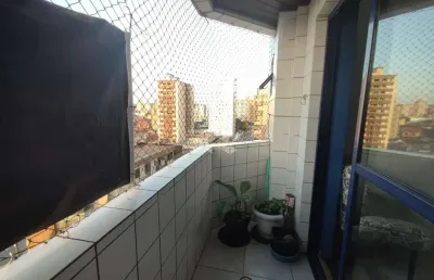 Apartamento a venda na praia grande, bairro tupi, com 1 quarto, 1 vaga