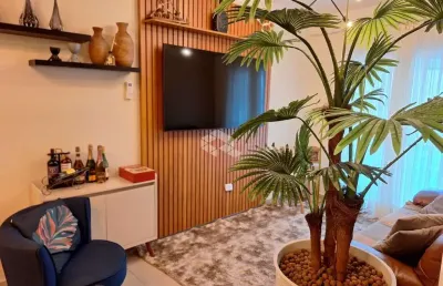 Apartamento a venda no caiçara, praia grande, com 2 quartos, 1 suite e 2 vagas