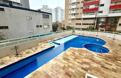Apartamento a venda na praia grande, bairro ocian, com 1 quarto, sacada gourmet e 1 vaga