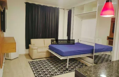 Studio mobiliado para locação no condomínio selenita - bairro bethaville - barueri/sp