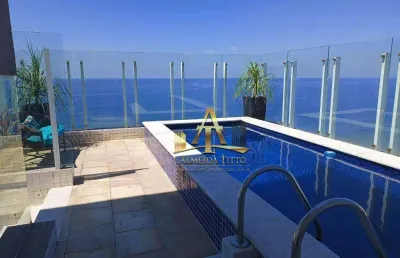 Cobertura com 4 dormitórios à venda, 315 m² por r$ 4.250.000,00 - canto do forte - praia grande/sp