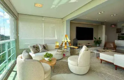 Ed. ereditá apartamento mobiliado e decorado, com vista permanente para a mata - alphaville/sp