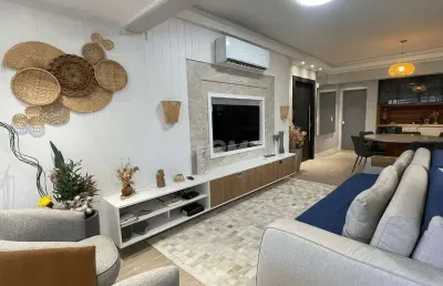 Apartamento quadra mar de 3 dormitórios finamente mobiliado para aluguel anual no centro  balneário