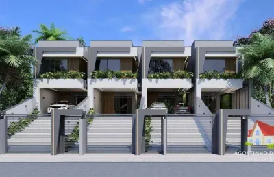 Conforto e sofisticacao! sobrados geminados c/03 quartos c/03 suites sendo 01 master+03 vagas de garagem+area c/churrasq.+deckc/jacuzzi no gloria!