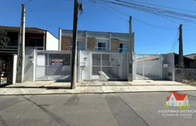 Sobrado geminado c/02 suites + moveis planejados + 02 vagas + pergolado c/churrasq. no bairro itaum !