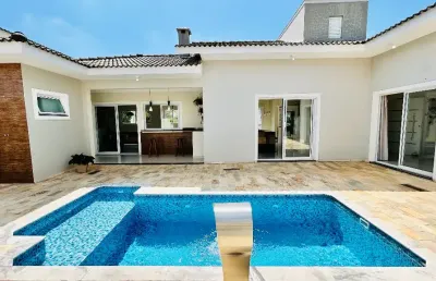 Casa em condomínio lago da serra 3 dormitórios 3 suítes com piscina araçoiaba da serra - sp